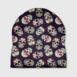 Шапка Узор с черепами Pattern with skulls, цвет: 3D-принт