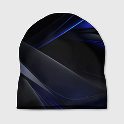 Шапка Black blue background, цвет: 3D-принт