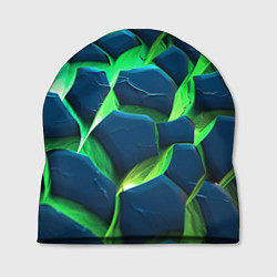 Шапка Разломленные зеленые плиты, цвет: 3D-принт