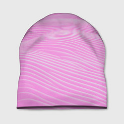 Шапка Волны светло-розовый, цвет: 3D-принт