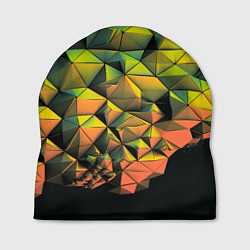 Шапка Зеленая кубическая абстракция, цвет: 3D-принт