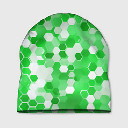 Шапка Кибер Hexagon Зелёный, цвет: 3D-принт