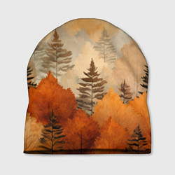 Шапка Осенний лес в оранжевых тонах, цвет: 3D-принт