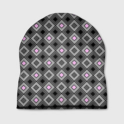 Шапка Серо - розовый геометрический узор, цвет: 3D-принт