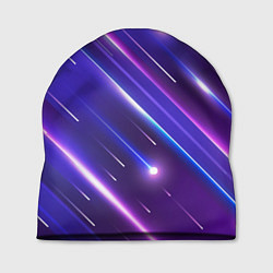 Шапка Неоновый звездопад - полосы, цвет: 3D-принт