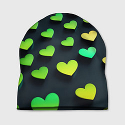 Шапка Паттерн - сердца градиент - нейросеть, цвет: 3D-принт