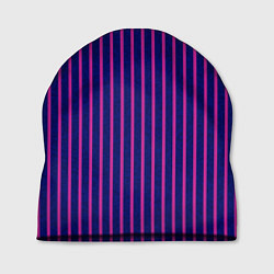 Шапка Фиолетовый полосатый, цвет: 3D-принт