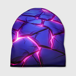 Шапка Неоновые фиолетовые камни со свечением
