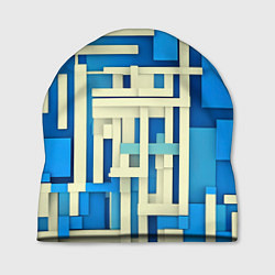 Шапка Полосы на синем фоне, цвет: 3D-принт
