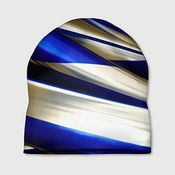 Шапка Blue white abstract, цвет: 3D-принт