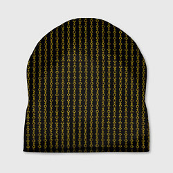 Шапка Чёрный и золотые цепочки