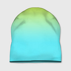 Шапка Ярко-зеленый и бирюзовый градиент, цвет: 3D-принт