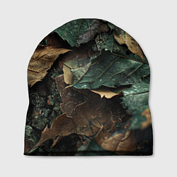 Шапка Реалистичный камуфляж из листьев, цвет: 3D-принт