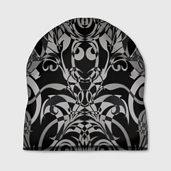 Шапка Серые паттерны