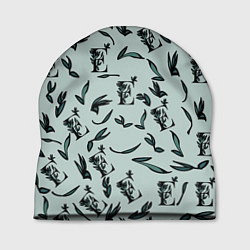 Шапка Листья и буква Е