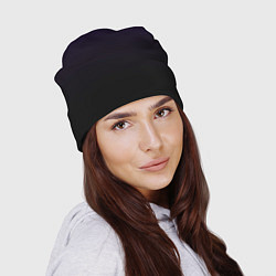 Шапка Фиолетово-чёрный тёмный градиент, цвет: 3D-принт — фото 2
