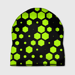 Шапка Зеленые соты киберпанк, цвет: 3D-принт