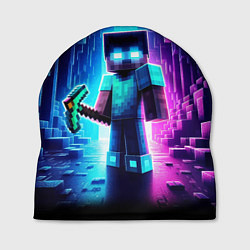 Шапка Minecraft - neon character ai art
