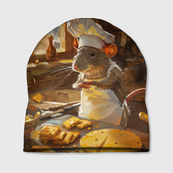 Шапка Крыса повар готовит на кухне