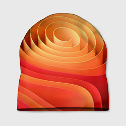 Шапка Оранжевые объемные круги, цвет: 3D-принт
