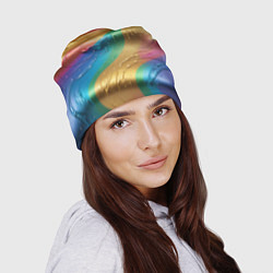 Шапка Жидкий радужный металл, цвет: 3D-принт — фото 2