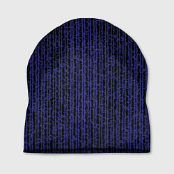 Шапка Полосатый чёрно-фиолетовый