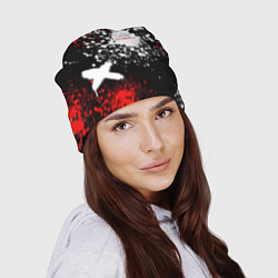 Шапка Логотип Chery Automobile на фоне брызг красок, цвет: 3D-принт — фото 2