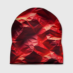 Шапка Эффект текстуры мятой красной бумаги, цвет: 3D-принт