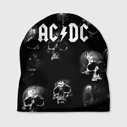 Шапка AC DC - черные черепа