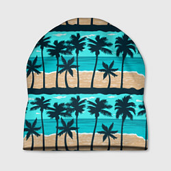 Шапка Пляжные пальмы паттерн, цвет: 3D-принт