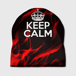 Шапка Keep calm flame red