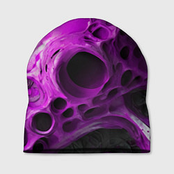 Шапка Фиолетово-белая абстрактная структура