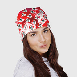 Шапка Funny Santa clown Art in blood, цвет: 3D-принт — фото 2