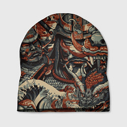 Шапка Драконы и самураи в стиле ирезуми, цвет: 3D-принт