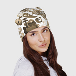 Шапка Растения против зомби в бежевых тонах, цвет: 3D-принт — фото 2