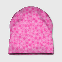 Шапка Малиново розовые пузыри и горохи
