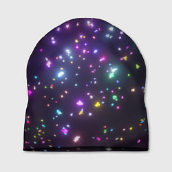 Шапка Светящиеся пазлы разноцветные, цвет: 3D-принт