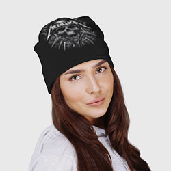 Шапка Metallica - a skull with roses and thorns, цвет: 3D-принт — фото 2