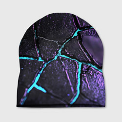 Шапка Фиолетовые плиты с голубым свечением