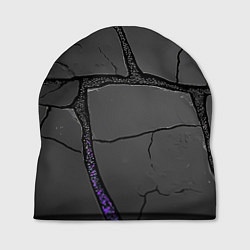 Шапка Черные объемные плиты текстура, цвет: 3D-принт
