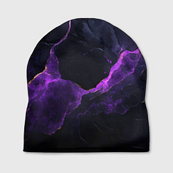 Шапка Фиолетово-черная объемная текстура