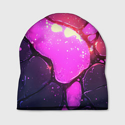 Шапка Розовая текстура разлом плит