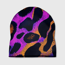 Шапка Неоновый леопардовый узор, цвет: 3D-принт