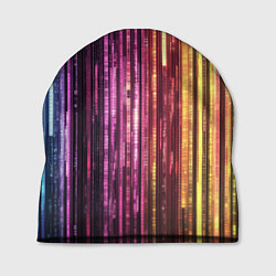 Шапка Неоновый и переливающийся киберпанк узор, цвет: 3D-принт