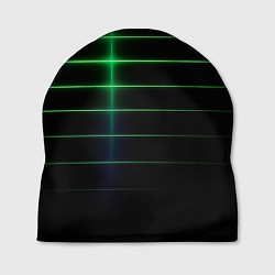 Шапка The line is green and black