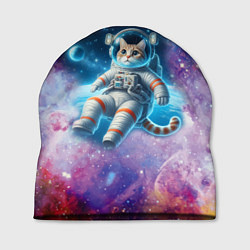 Шапка The cat is a brave cosmonaut - ai art, цвет: 3D-принт