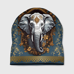 Шапка Слон лотос и золотая мандала