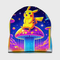 Шапка Pikachu sits on a fly agaric - ai art fantasy