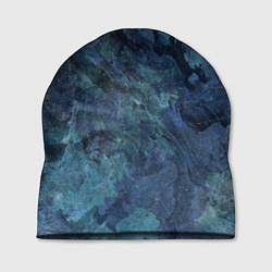 Шапка Абстракция - dark blue sea stone, цвет: 3D-принт