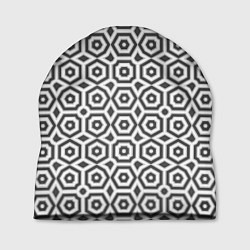 Шапка Черно белый геометрический узор